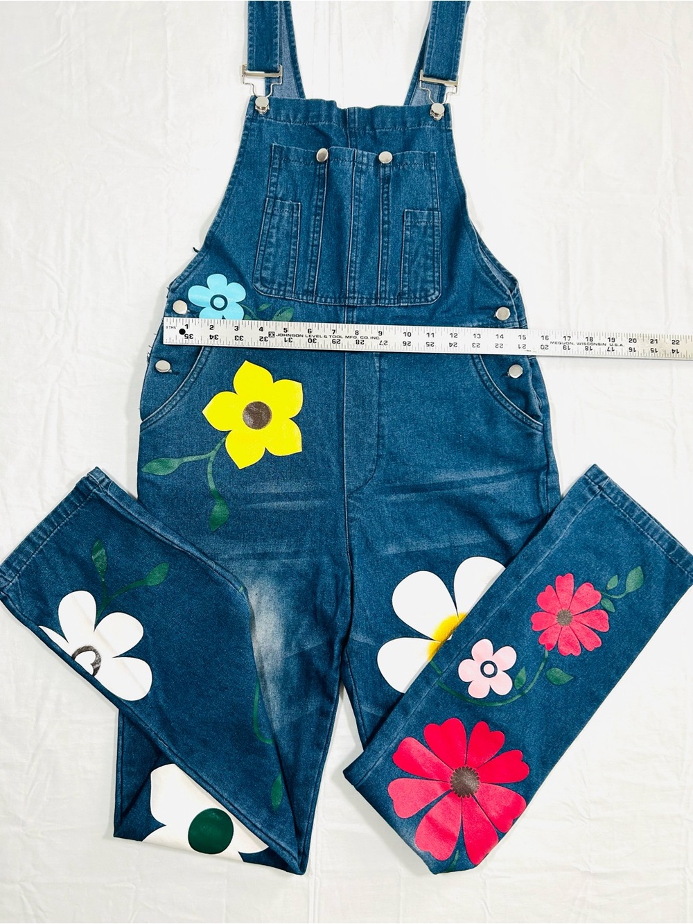 NWOT Sexyshine Women’s Classic Distressed Denim Bib Overalls - Picture 3 of 14